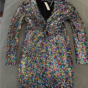 Francesca's Collections Vibrant Sequin Dress